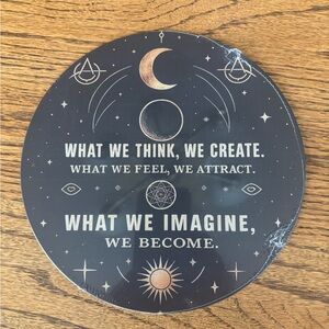 Inspirational Black and Gold Round Wall Art